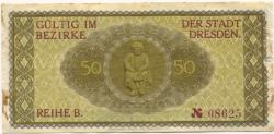 Dresden - Stadt - März 1917 - 31.10.1917 - 50 Pfennig 