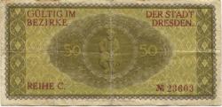 Dresden - Stadt - März 1917 - 31.10.1917 - 50 Pfennig 