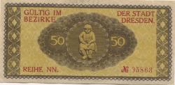 Dresden - Stadt - März 1917 - 31.12.1919 - 50 Pfennig 