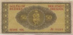 Dresden - Stadt - März 1917 - 31.12.1919 - 50 Pfennig 