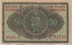 Dresden - Stadt - Februar 1921 - 30.9.1921 - 50 Pfennig 