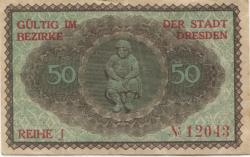 Dresden - Stadt - Februar 1921 - 30.9.1921 - 50 Pfennig 