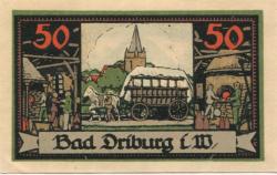 Driburg (Bad) - Spar- und Darlehnskasse - September 1921 - 50 Pfennig 