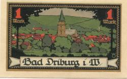 Driburg (Bad) - Spar- und Darlehnskasse - September 1921 - 1 Mark 