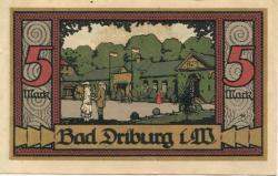 Driburg (Bad) - Spar- und Darlehnskasse - September 1921 - 5 Mark 