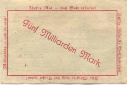 Ettlingen - Stadt - 27.10.1923 - 5 Milliarden Mark 