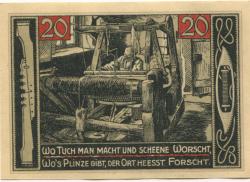 Forst - Stadt - 1.7.1921 - 20 Pfennig 