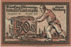 Freiberg - Stadt - - 31.12.1918 - 50 Pfennig 