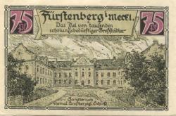 Fürstenberg - Stadt - 1.8.1921 - 75 Pfennig 