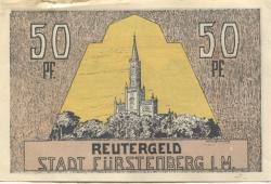 Fürstenberg - Stadt - - 31.5.1922 - 50 Pfennig 