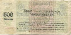 Gelsenkirchen - Stadt und Kreis - 6.10.1923 - 500 Millionen Mark 