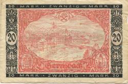 Gernsbach - Stadt - Oktober 1922 - 20 Mark 