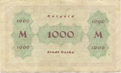 Gotha - Stadt - 8.2.1923 - 1000 Mark 