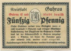 Guhrau (heute: PL-Gora) - Stadt - 1.7.1919 - 50 Pfennig 