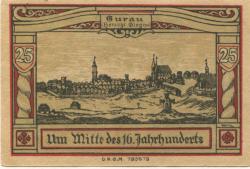 Guhrau (heute: PL-Gora) - Städtische Sparkasse - 1922 - 25 Pfennig 