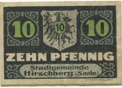 Hirschberg - Stadt - 1.2.1920 - 10 Pfennig 