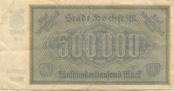 Höchst (heute: Frankfurt) - Stadt - 11.8.1923 - 500000 Mark 