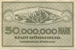 Höhscheid (heute: Solingen) - Stadt - 7.8.1923 - 50 Millionen Mark 