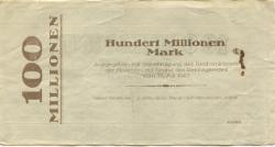 Hoerde (und Dortmund) - Stadt und Kreis - 20.9.1923 - 100 Millionen Mark 