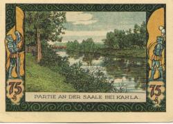 Kahla - Stadt - 1.11.1921 - 31.3.1922 - 75 Pfennig 