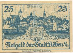 Köben (heute: PL-Rudnia) - Stadt - 24.12.1920 - 25 Pfennig 