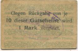 Landeshut (heute: PL-Kamienna Góra) - Hamburger, Albert, Mechanische Leinen-Weberei - August 1920 - 10 Pfennig 