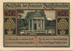 Liebenstein (Bad) - Gemeinde - (1921) - 50 Pfennig 
