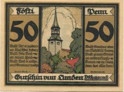 Lunden - Gemeinde- 19.5.1921 - 50 Pfennig 
