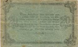 Marienwerder (heute: PL-Kwidzyn) - Stadt - 1.11.1918 - 1.2.1919 - 20 Mark 