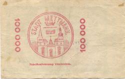 Mettmann - Stadt - 15.8.1923 - 25.11.1923 - 100000 Mark 