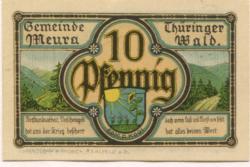 Meura - Gemeinde - 1.5.1921 -  10 Pfennig 