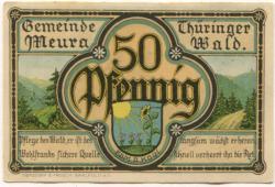 Meura - Gemeinde - 1.5.1921 -  25 Pfennig 