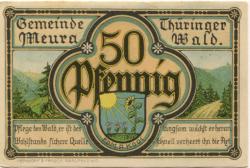 Meura - Gemeinde - 1.5.1921 -  50 Pfennig 