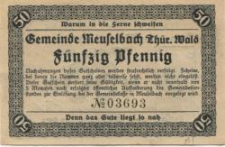 Meuselbach - Gemeinde - 1.10.1920 -  50 Pfennig 