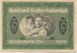 Münster - Försterling, O. & Sohn, Hotel und Kaffee Kaiserhof - -- - 75 Pfennig 