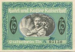 Münster - Försterling, O. & Sohn, Hotel und Kaffee Kaiserhof - - 1.1.1922 - 75 Pfennig 