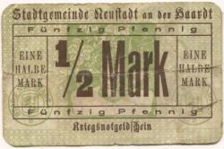 Neustadt - Stadt - 20.10.1918 - 1.2.1919 - 1/2 Mark 