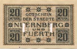 Nürnberg und Fürth - Städte - 23.10.1918 - 1.2.1919 - 20 Mark 