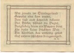 Oberdorla (heute: Vogtei) - Oberdorlaer Spar- und Darlehnskasssen-Verein eGmuH - 1918 - 1/2 Mark 