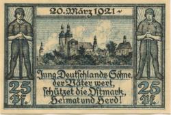 Oberglogau (heute: PL-Glogowek) - Stadt - 1.7.1921 - 31.12.1922 - 25 Pfennig 