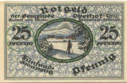 Oberhof - Gemeinde - 15.12.1919 - 25 Pfennig 