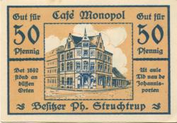 Osnabrück - Struchtrup, Philipp, Cafe Monopol - - 1.10,1921 - 50 Pfennig 