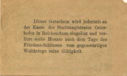 Osterhofen - Stadt - 25.1.1917 - 50 Pfennig 