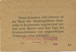 Osterhofen - Stadt - 21.12.1918 - 50 Pfennig 