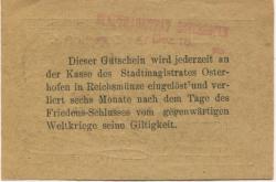 Osterhofen - Stadt - 27.12.1918 - 50 Pfennig 