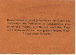 Osterhofen - Stadt - 9.12.1919 - 25 Pfennig 