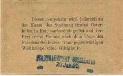 Osterhofen - Stadt - 20.1.1920 - 50 Pfennig 