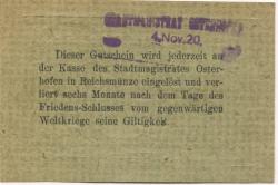 Osterhofen - Stadt - 4.11.1920 - 50 Pfennig 