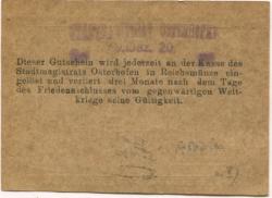 Osterhofen - Stadt - 9.12.1920 - 25 Pfennig 