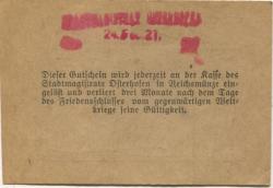 Osterhofen - Stadt - 24.2.1921 - 25 Pfennig 